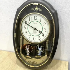 【稼働・00分のメロディ未確認】SEIKO Puppet セイコー パペット オーバル型 掛け時計 メロディ からくりのサムネイル