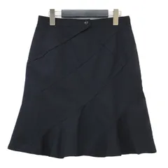 JUNYA WATANABE COMME des GARCONS ジュンヤワタナベ コムデギャルソン スカート ネイビー 紺 サイズ:S パッチワーク フレア ミディスカート JL-S021 膝丈 ウール 日本製 ボトムス【レディース】【中古】のサムネイル