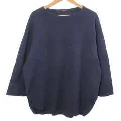 イレーヴ YLEVE COTTON RIB PULLOVER BIG カットソー プルオーバー 長袖 ラウンドカット 青 ブルー 1 ユニセックス 168-2266562 /Xのサムネイル