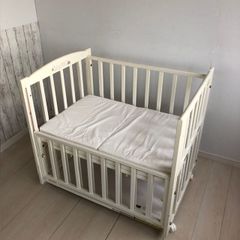 ヤトミ ミニ ベビーベッド 60×90サイズ用 ホワイト（北海道、沖縄