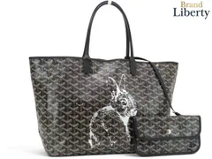 【激レア美品】ゴヤール GOYARD サンルイPM ショルダーバッグ トートバッグ マーカージュ ラビット うさぎ 兎 限定 ブラック ブラック PVC レザー AMALOUIS PM 01のサムネイル
