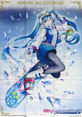 [중고]타월· 수건 눈 눈 미쿠 2016 [플랫 가샤폰 SNOW MIKU 15th Anniversary 멀티 크로스 컬렉션]