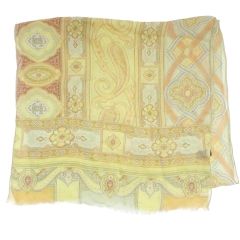 ETRO エトロ ♡ ストール シフォン 幾何学模様&ペイズリー柄 シルク