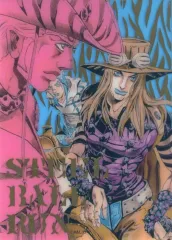 【中古】キャラカード ジャイロ&ジョニィ&ティム 「ジョジョの奇妙な冒険 第七部 スティール・ボール・ラン 複製原画展+アニメ企画展「ジョジョキャラバン」 箔押しクリアカードコレクションA」のサムネイル