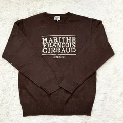 古着 MARITHE + FRANCOIS GIRBAUD マリテフランソワジルボー ニット ブランドロゴ ブラウン L 265-22のサムネイル