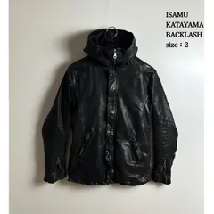 ISAMU KATAYAMA BACKLASH 2010aw archive Leather zip hoodie 2 M 1152-3 イサムカタヤマ バックラッシュ レザー ジップジャケット ダブルジップ 日本製 牛革 ドイツキップ製品染めのサムネイル