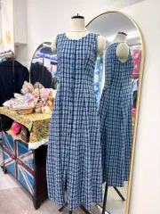 otto ブルー CHECK マキシ ノースリーブ ロング ONE PIECE M JPNのサムネイル