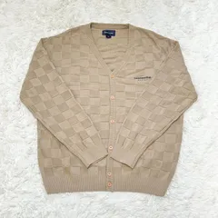 古着 thisisneverthat ディスイズネバーザット スタジアムジャンパー バーシティニット カーディガン ブランドロゴ ベージュ L 265-23のサムネイル