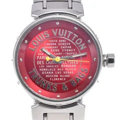 ルイ・ヴィトン LOUIS VUITTON Q121N タンブール TRUNKS&BAGS レッド クォーツ レディース 美品 内箱付き 腕時計 O#149002のサムネイル