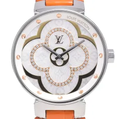 ルイ・ヴィトン LOUIS VUITTON QA019Z タンブール ムーンディヴァイン MM ダイヤモンド クォーツ レディース 美品 内箱付き O#148952のサムネイル