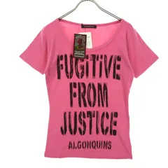 未使用 ALGONQUINS アルゴンキン 英字プリント 半袖 Tシャツ F ピンク レディース 古着のサムネイル