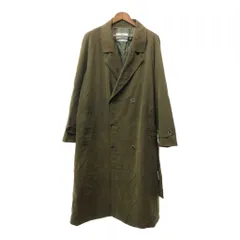 90年代 カナダ製 Aquascutum アクアスキュータム スムースポリ トレンチコート オリーブ (メンズ XL) 中古 古着 Q3636のサムネイル
