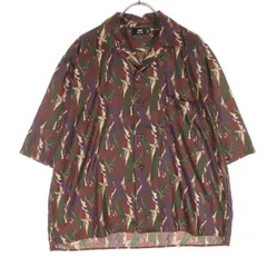 美品 HARE ハレ 日本製 半袖 シャツ M ブラウン メンズ 古着のサムネイル