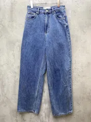 na.e ナエ ワイド ストレート デニムパンツ カジュアル デイリーユース sizeM/青 ■■◎レディースのサムネイル