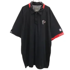 Reebok リーボック NFL アトランタ・ファルコンズ 半袖 ポロシャツ 2XL ブラック ビッグサイズ Atlanta Falcons メンズ 古着のサムネイル