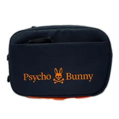 中古 サイコバニー Psycho Bunny マルチケース 紺×橙 ロゴプリント クラッチタイプのサムネイル