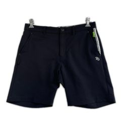 パーリーゲイツ Pe W JQへリボーンボーダー柄ハーフパンツ濃紺サイズ5