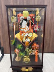 御羽子板 ガラスケース オルゴール付き　床の間 正月飾り 玄関飾り　0001 御羽子板 ガラスケース オルゴール付き 床の間 正月飾り 玄関飾り 0001