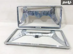 SUZUKI スズキ 純正 ナンバープレート ナンバーフレーム メッキ 【2枚】 縦 約17cm×横 約34cm 穴間 約21cm BC001-550692 即納 棚のサムネイル