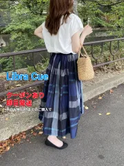 Libra Cue リブラキュー ロングスカート ブルー レディースのサムネイル