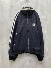 santafe サンタフェ ラインデザイン トラック ジャケット ニット襟 ブルゾン ストリート モード系 size48/ブラック ◇■ メンズのサムネイル