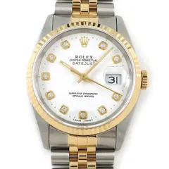 ロレックス Rolex 腕時計 デイトジャスト 16233G S番 1993年 10ポイント ダイヤインデックス ホワイト文字盤 デイト K18YG SS 自動巻き 【中古】のサムネイル
