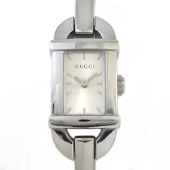 グッチ GUCCI 腕時計 バングルウォッチ ホースビット 6800L/YA068580 サンレイ シルバー文字盤 SS クオーツアナログ 【箱・保付き】 【中古】のサムネイル