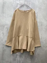 Gout Commun グーコミューン チュニック フレア ワイドサイドスリット 長袖 カットソー ゆったり size38/茶 ■◇ レディースのサムネイル
