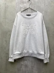 Heather ヘザー リボンレース刺繍 トレーナー スウェット sizeF/グレー ■◇ レディースのサムネイル