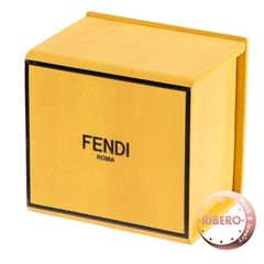 FENDI フェンディ ミニボックス チャーム 7AR894 レザー メタル イエロー【中古】