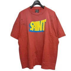 SAINT MICHAEL 25AW SS TEE／SAINT エイジング加工ロゴプリントTシャツ SM-HR1-0000-025 8071000180049のサムネイル