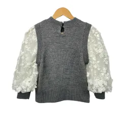 Chesty(チェスティ) 長袖セーター サイズ0 XS レディース美品  グレー×白 レース/フラワー/刺繍のサムネイル