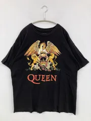 QUEEN Tシャツ/カットソー L ブラック 前面プリント ブランドロゴ ミドル丈 半袖 クルーネック(丸首) メンズ レディースのサムネイル