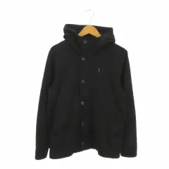 ジュンレッド JUNRed ジャケット 上着 M 黒 ブラック フード付き ボタンアップ 長袖 /AO20 ■ECB006のサムネイル