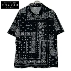 F.C.Real Bristol　エフシーリアルブリストル　FCRB-23036 ブラック ペイズリー ポロシャツ　XLのサムネイル