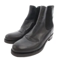 プラダ PRADA サイドゴアブーツ レザー ショート アーモンドトゥ 36.5 黒 ブラック /FF ■GY19のサムネイル