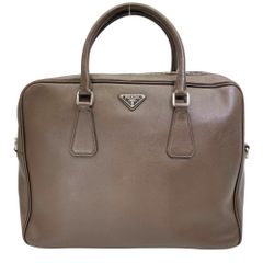 値下げPRADA プラダ サフィアーノレザー ハンドバッグ BL0812 グレー 