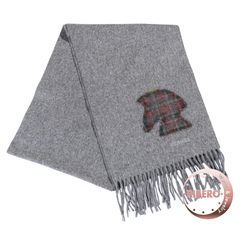 美品/カシミア☆HERMES マフラー ハイランズ ホースロゴ 紺 馬1644A
