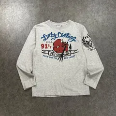 TEDMAN TED COMPANY デッドマン テッドカンパニー 長袖 ロンT カットソー ラッキーデビル グラフィック 両面 ロゴプリント グレー メンズのサムネイル