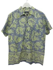 ペンフィールド Penfield アロハシャツ ハワイアンシャツ トップス 花柄 コットン L ブルー系 クリームイエローのサムネイル