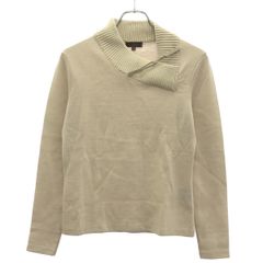 LOEWE ロエベ ネックレザーストラップニットプルオーバー ベージュ M