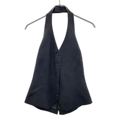 Sov. ソヴ SAMPLE/リネンスラブホルターネックベスト  チャコール 38のサムネイル