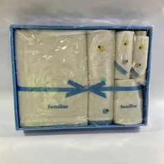 ★ familiar ファミリア タオルセット ギフトセット りんごの刺繍 未開封 蓋なし  現状品のサムネイル