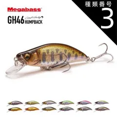種類3：LZハイランドワカサギII/46mm メガバス ルアー MEGABASS GH46 HUMPBACK(FS) ハンプバック グレートハンティング 46mm メール便 (210604)のサムネイル