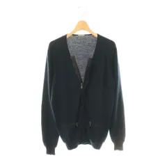 ボッテガヴェネタ BOTTEGA VENETA カシミヤコットンニットカーディガン 長袖 Vネック ジップアップ 44 ネイビー /DO ■OS ■ADのサムネイル