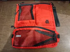 【新品未使用品】OOWLS ゴルフカート ハンギングポーチ JYPU323IDPCH レッド 折りたたみ ワンタッチ ラウンドバッグ ゴルフ用品（大崎店）のサムネイル