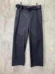 MHL./MARGARET HOWELL エムエイチエル ベルト付きコットン ワイド ストレート パンツ sizeM/ブラック  ■◇ メンズのサムネイル