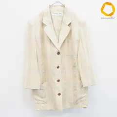 クリスチャンディオール Christian Dior ヴィンテージ リネン混 ジャケット テーラード チェック レディース [x1021542]のサムネイル