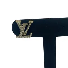 LOUIS VUITTON ルイヴィトン ビトン LV M00609 ピアス・LV アイコニック ストラス ブックル ドレイユ・LV アイコニック ストラス ゴールド 片耳のみ レディース メンズ ユニセックス アクセサリーのサムネイル