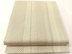 平和屋着物●本場筑前博多織　草木染　手織工房　染匠：小森久　八寸名古屋帯　ジャバラ　正絹　逸品　CABJ0660vpのサムネイル